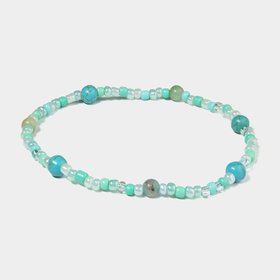 Pearl necklace - turquoise