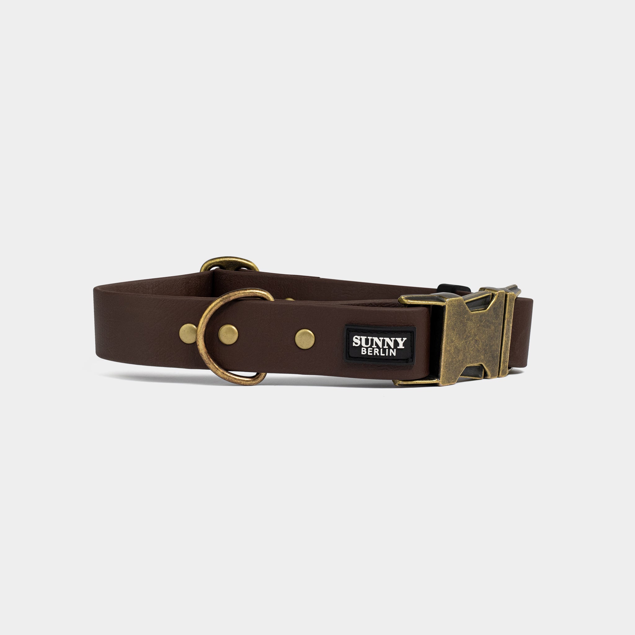 Hundehalsband aus Biothane in braun, im Vintage Look von SUNNY BERLIN