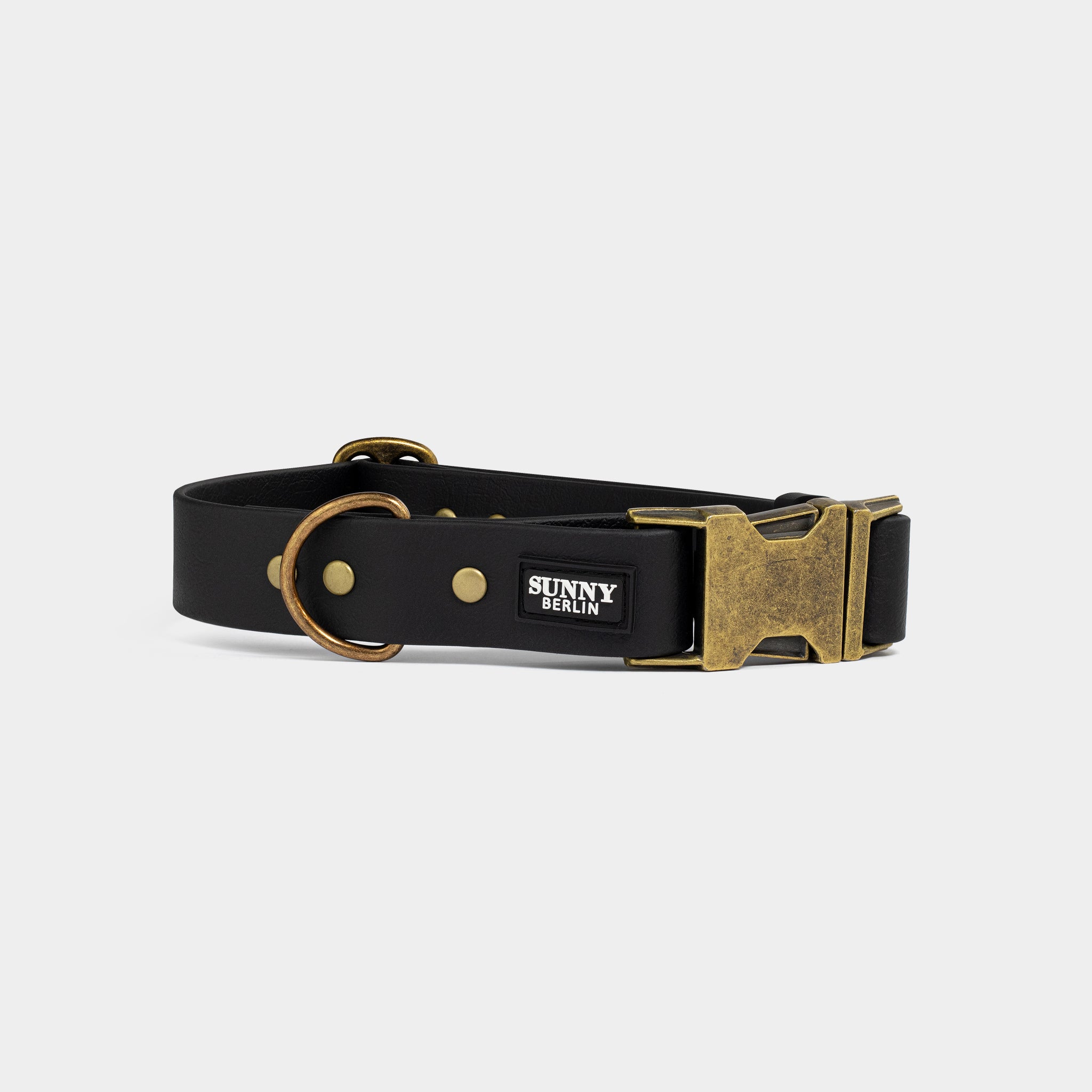 Hundehalsband aus Biothane in schwarz von SUNNY BERLIN im Vintage Look