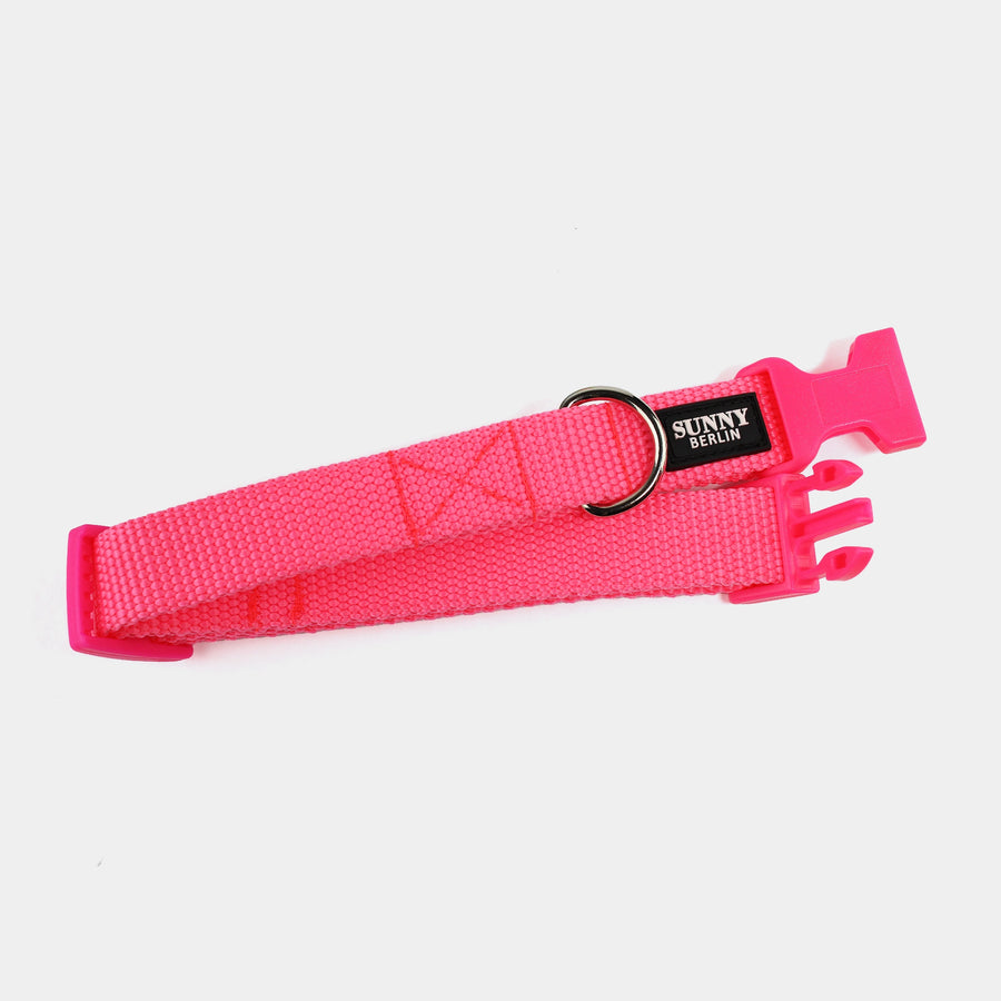 Hundehalsband Basic – Pink – Neonpink
