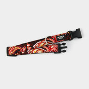 Schwarzes Hundehalsband mit Paisley Muster