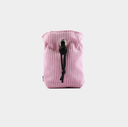 Hunde Leckerli Beutel in rosa aus Cord von Sunny Berlin. Innenfutter und Kordel in schwarz.